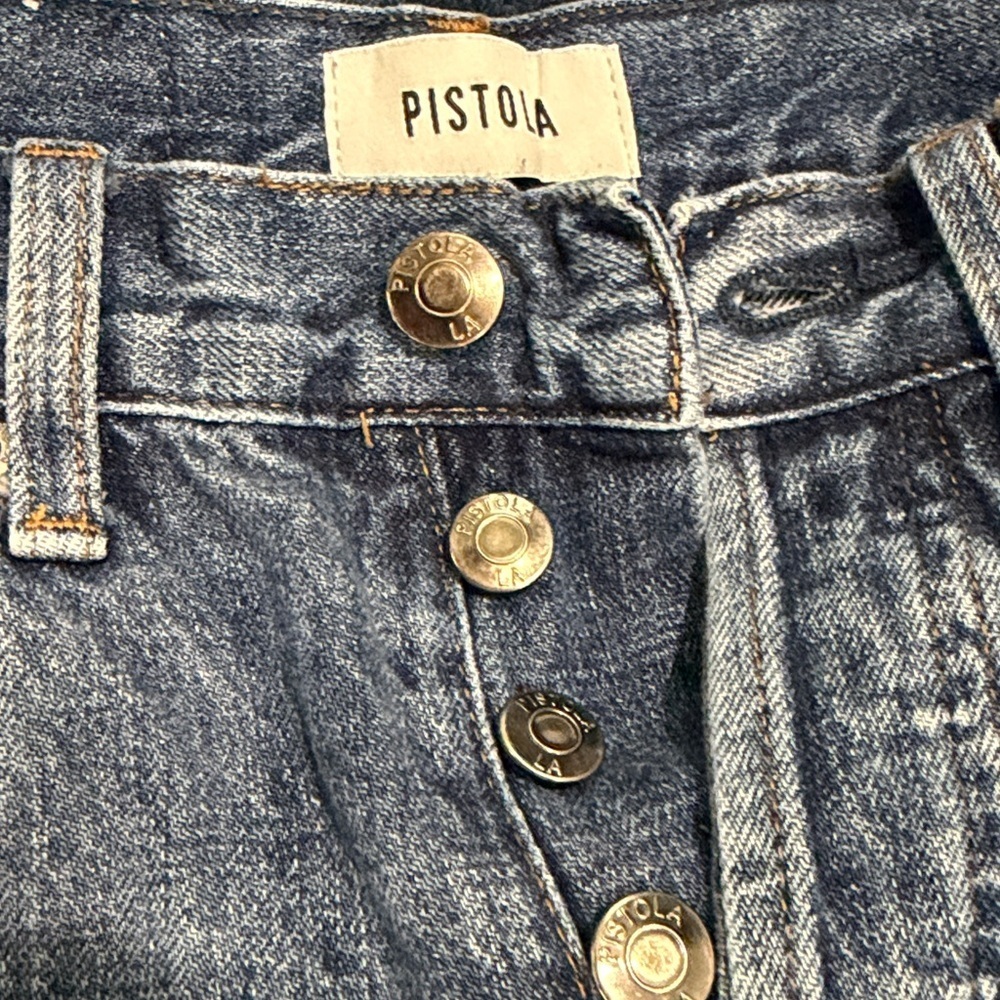 Pistola Women’s High Rise Straight Blue Jeans - Picture 6 of 7